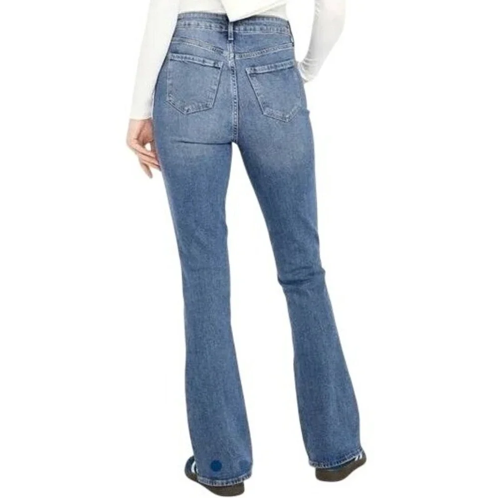 Old Navy Womens 8 Higher High Rise Flare Jeans in Clover NWT - Picture 2 of 16